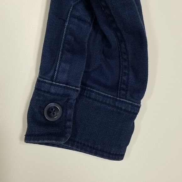 🎁5/$25 Old Navy Shirt Youth Boys Large Blue Denim Front Button Up Long Sleeve - Picture 6 of 7